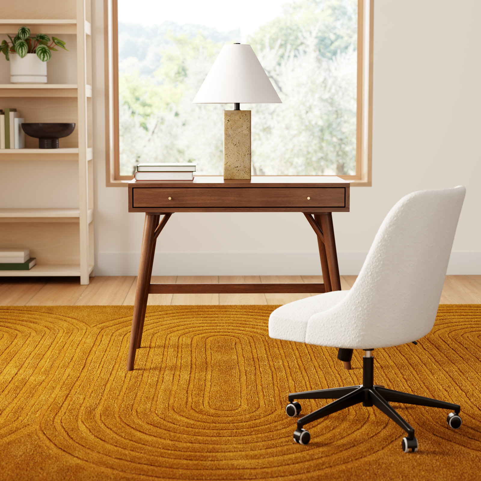 Lundquist 36" Writing Desk, Brown