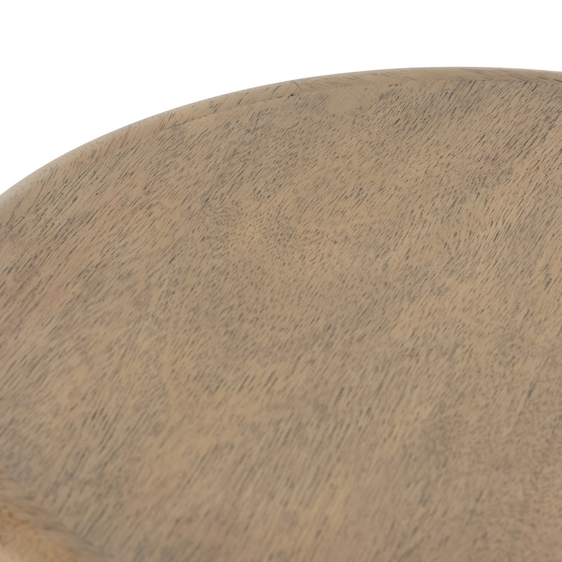 Zach Solid Wood End Table, Burnished Parawood