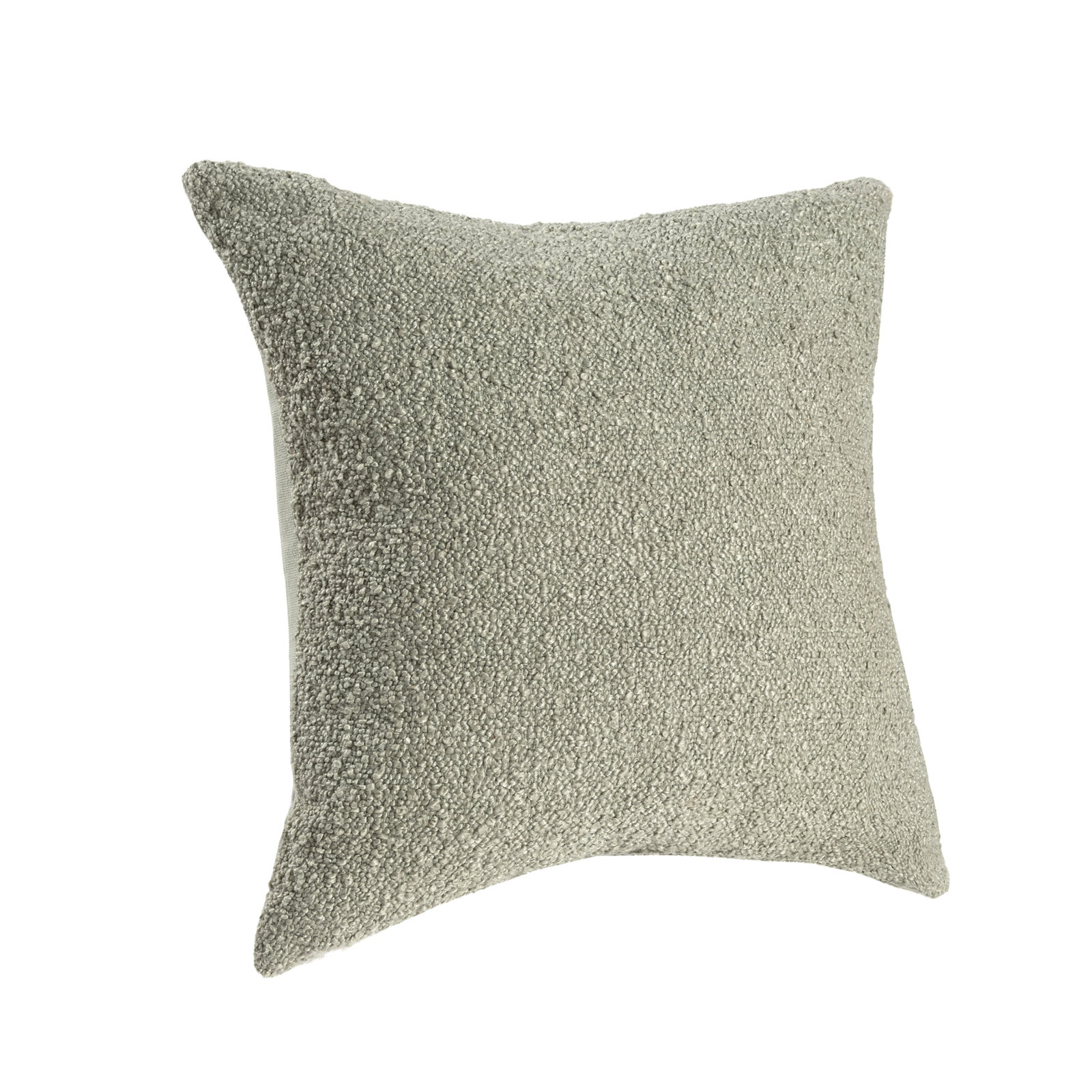 Boucle Mid-Century Modern Boucle Throw Pillow, Pillow Cover Only - No Insert, 20"H x 20"W, Green