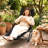 Outdoor Folding Rocking Chair With Headrest, Stable Steel Frame Supports 200 Lb, Quick Fold For Patio, Lawn & Rv Camping