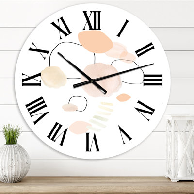 Watercolour Stains - Shabby Elegance wall clock