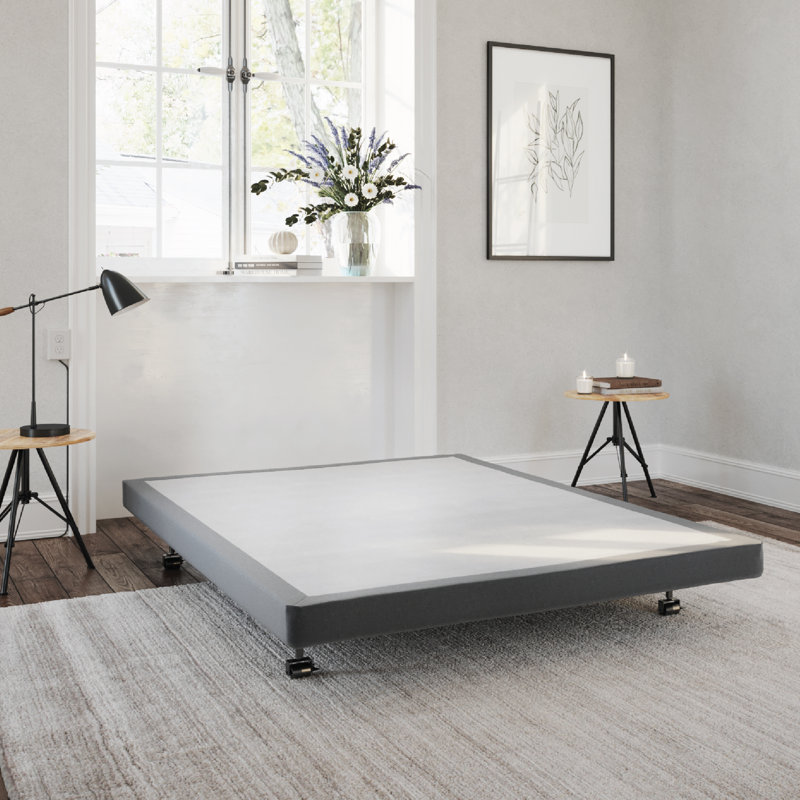 Twin 4-Inch Low Profile Wooden Mattress Foundation