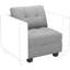 Fauteuil de rangement modulaire simple en lin et velours Soneson-34566089