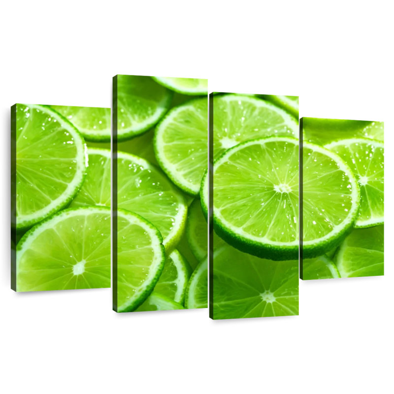 Yarlin Lime Slices, 42" H x 68" W