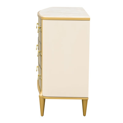 Commode carrée Scotts - champagne clair