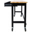Banc de travail, établi avec rangement de tiroir, table de travail robuste avec roulettes pour le bureau à domicile