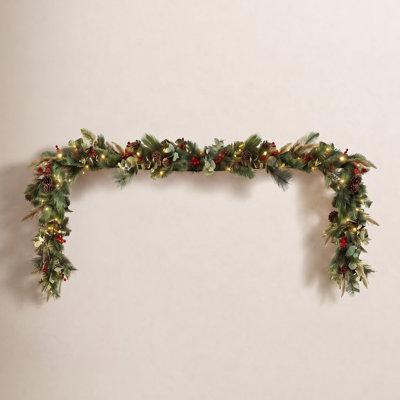 144" Pre-Lit Mixed Pine Christmas Garland