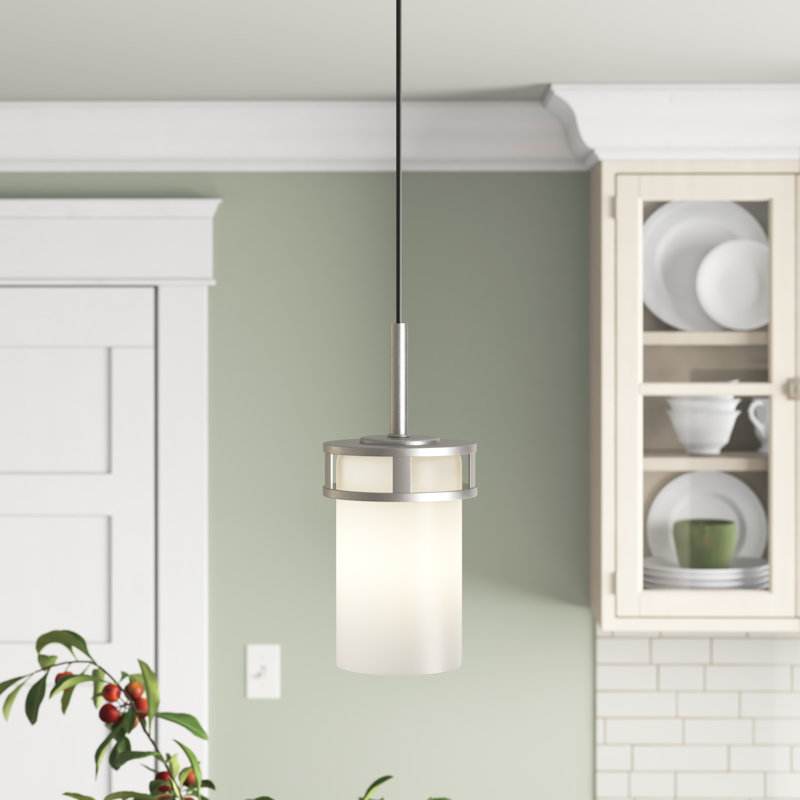 Robie One Light Mini-Pendant from Generation Lighting , Brushed Nickel, Not Energy Star, No