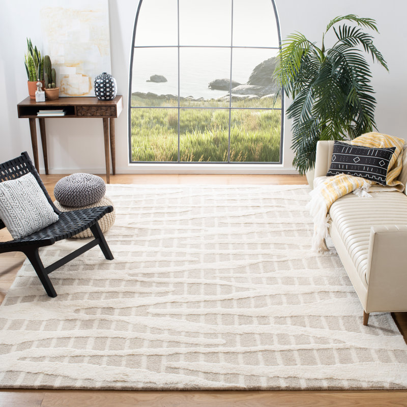 Tapis en laine et coton touffeté à la main Zaphod, Rectangle 9 pi x 12 pi