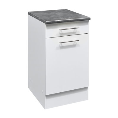 BBK Silver 90cmH x 50cmW x 60cmD Particleboard Ready-to-Assemble Standard Base Cabinet