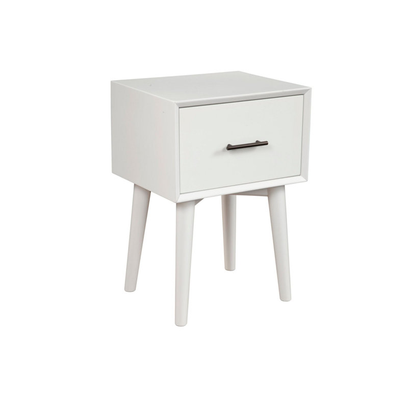 Table de bout avec rangement Williams, Blanc