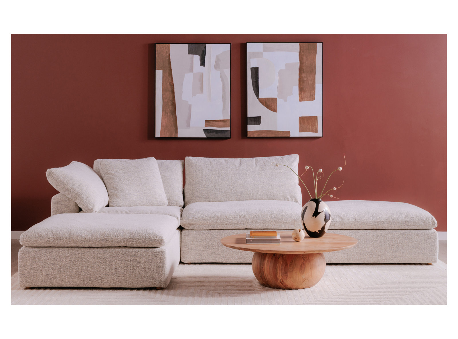 Tila Performance Fabric Ottoman, Light Gray Livesmart®