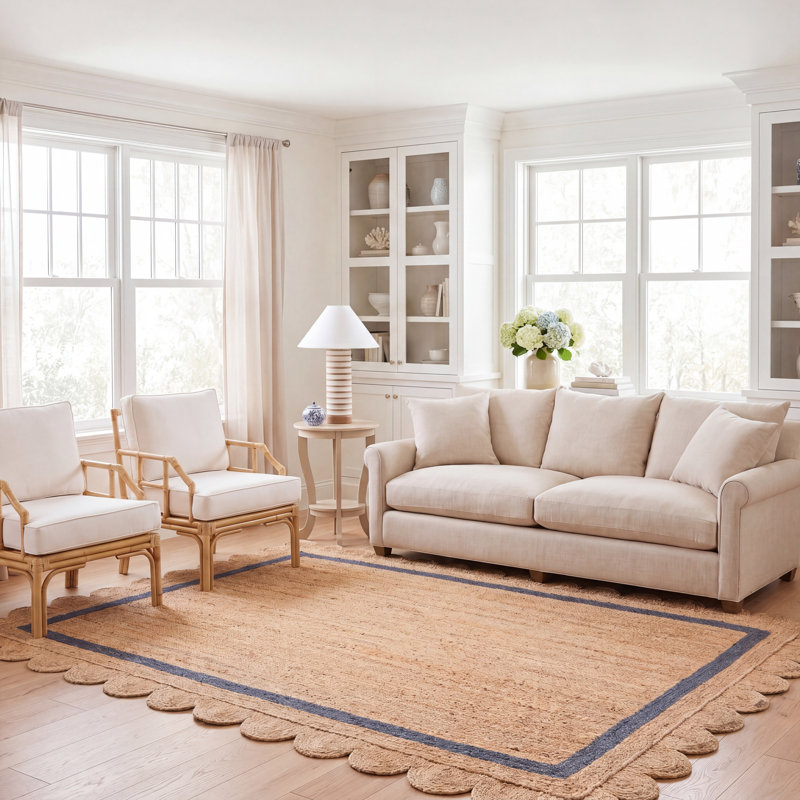 Inaki Handwoven Jute Area Rug, Rectangle 8' x 10'
