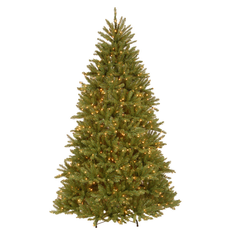 The Holiday Aisle® 9ft. Dunhill Fir Tree with Clear Lights, 7.5', Clear/White Lights