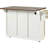 White Kitchen Island With 47" Drop Leaf And Power Socket, Rolling Cart 2 Sliding Barn Doors Spice Rack For Home Dining 53.7" Wheels Supply, Leaf, 3 Drawers Dining,-1637861635