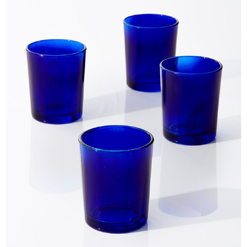 2.5'' H Glass Tabletop Votive Holder, Blue