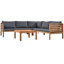 Ensemble de canapé d'extérieur à structure en bois avec coussins Design exotique résistant à l'eau et aux rayons UV-126637940