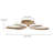 Modern Gold LED Flush Mount Ceiling Light with Petal Rings, Dimmable, 45W, 6000K Daylight, ETL Certified