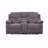 Kalen Gray Chenille Loveseat W/Console