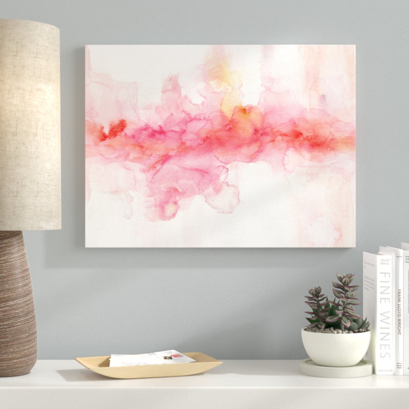 « arc-en-ciel abstract », reproduction sur toile tendue, H 14 po x l 19 po x P 2 po