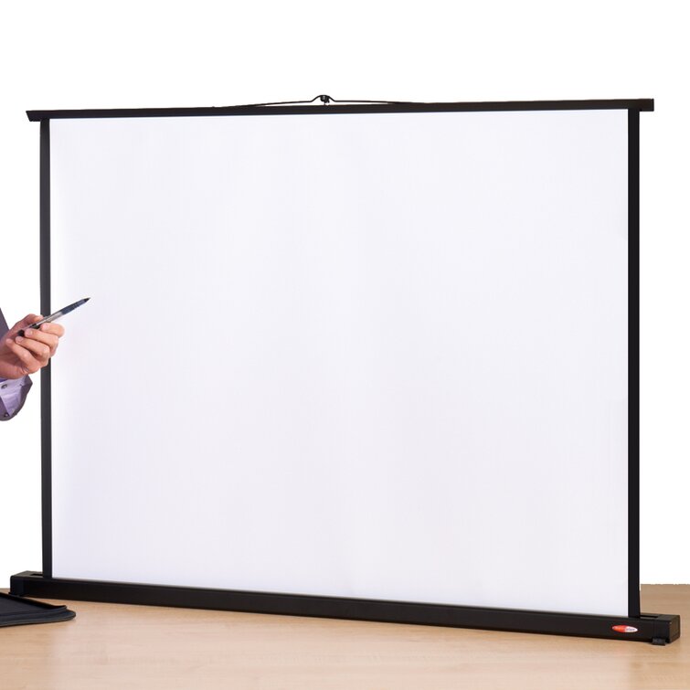 White 127cm Manual Projection Screen