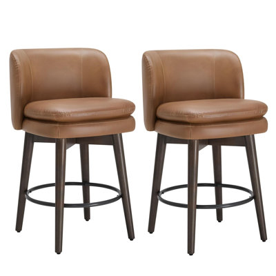 Chilmark Upholstered Swivel Barstool Set Of 2 by Corrigan Studio
