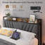Bed Frame With Power Outlets, Storage Bed Frame With Upholstered Headboard-1466739552
