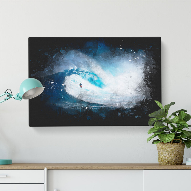 Surfing The Wave - Wrapped Canvas, 40cm H x 60cm W x 3cm D