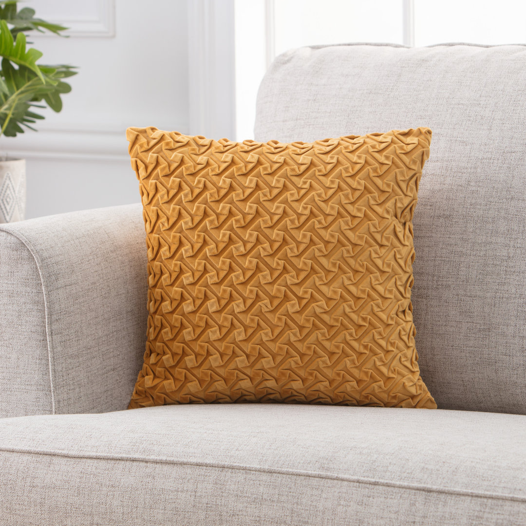 Chanasya Origami Textured Velvet Decorative Throw Pillow Cover Chanasya 