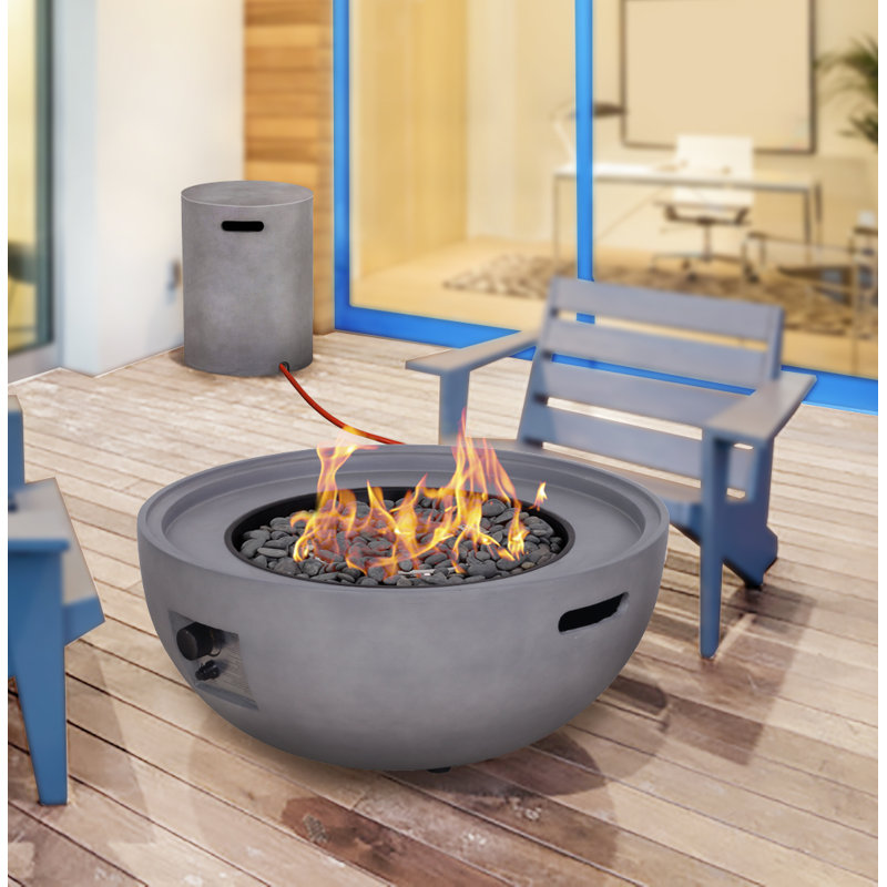 Urban Round Propane Smokeless Fire Pit, Concrete