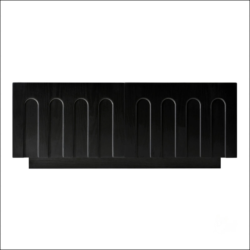 Elegant TV Stand & Coffee Table Set Of 2, Black