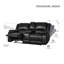 Canapé modulaire contemporain en similicuir 109 po avec rangement et porte-gobelet 109 po-1553348404