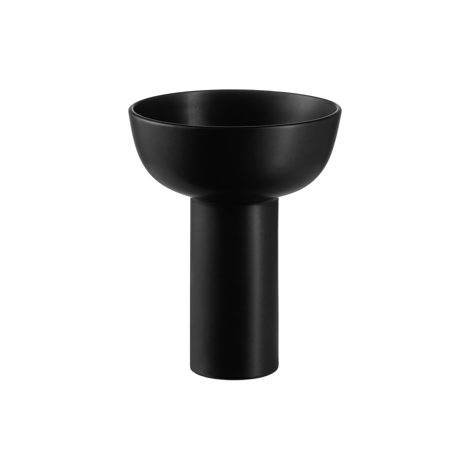 MIYABI Japanese Ceramic Table Vase 8.3", Black