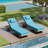 2-Piece Outdoor Chaise Lounge Cushion Set, 72.2" X 22" X 3.1", Water-Resistant Patio Chair Cushions For Pool, Deck & Lawn-1442884332