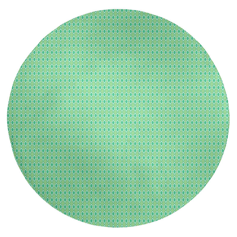 Chenille Geometric Indoor Rug, Round 5'