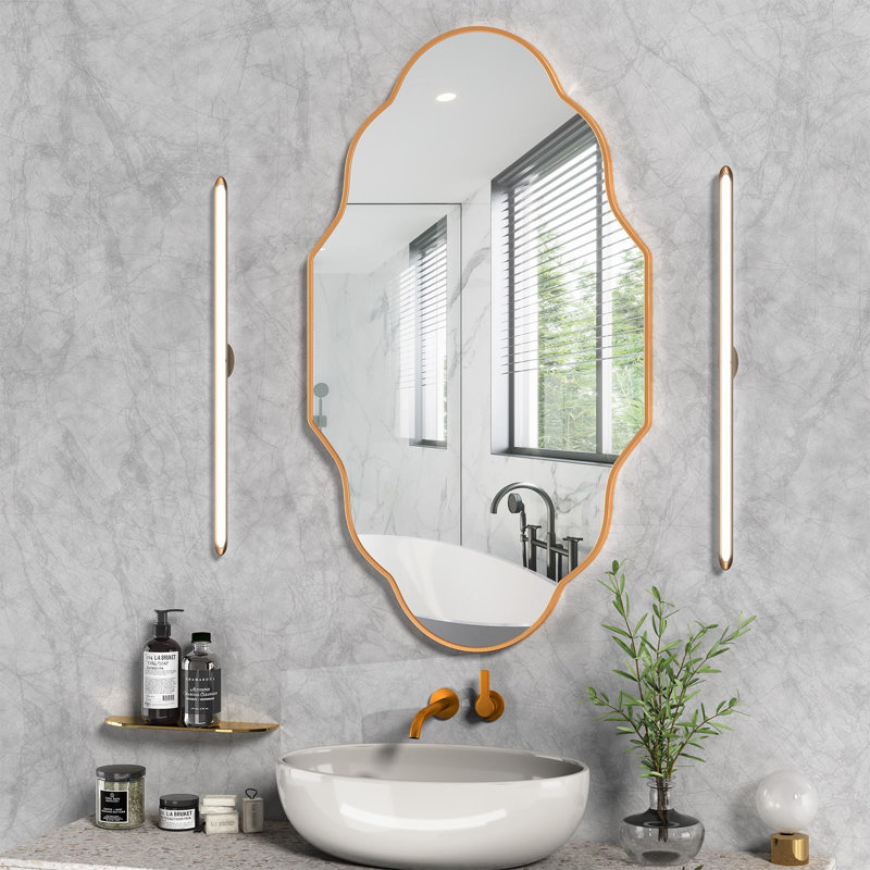 Aluminum Free Form Mirror, Gold
