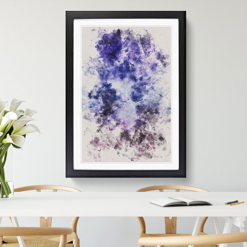 Purple Clouds - Picture Frame Painting Print, 45cm H x 33cm W x 2cm D, Black Framed