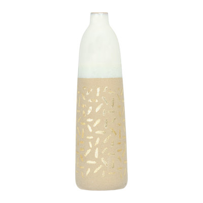 Stoneware Vase with Pattern