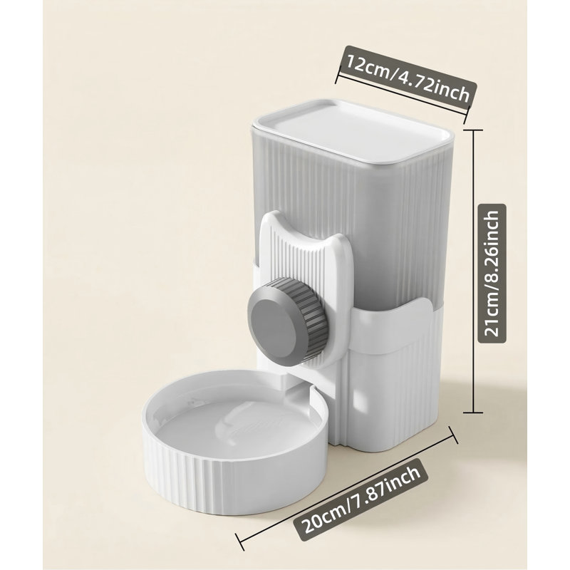 Ensemble de mangeoire et abreuvoir automatique 1L pour cage, distributeur de gravité, station d'alimentation pour chenil