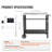 Outdoor Grill Dining Cart With Double-Shelf, Bbq Movable Food Prep Table, Multifunctional Stainless Steel Table Top, Portable Modular Carts For Pizza Oven, Worktable With 2 Wheels, Carry Handle-129490275