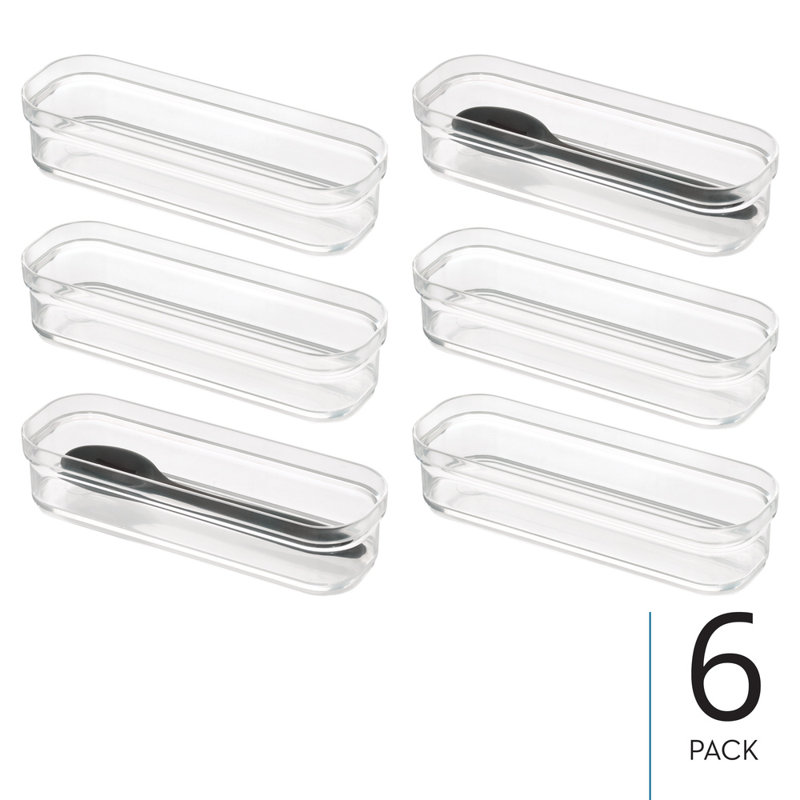 Plastic Drawer Organizer Bins - Storage for Kitchen, Bathroom, and Desk Drawers