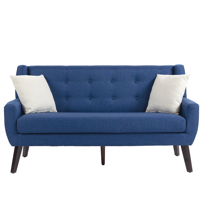 Jaqueze 159.9Cm Square Arms Sofa, Blue