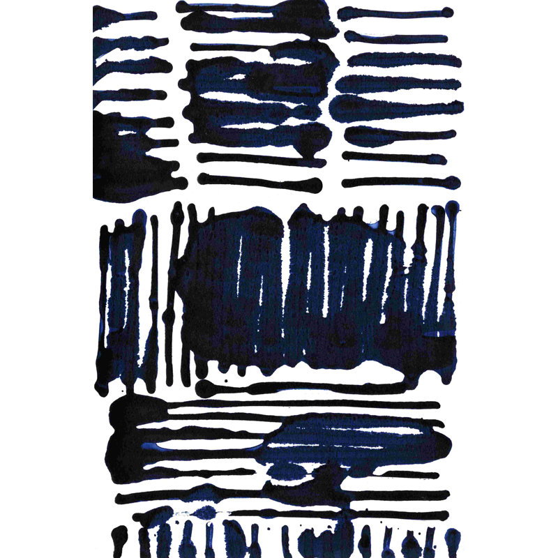 Rayures indigo I, H 18 po x l 12 po