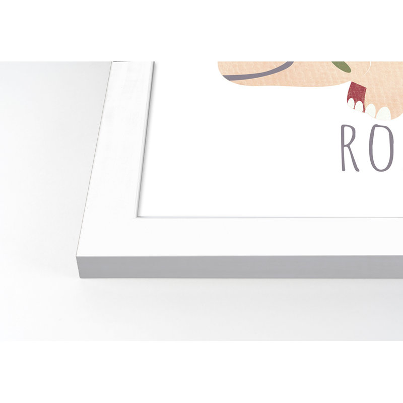 Roar Simple Dino, art encadré différent, H 14 po x l 11 po x P 1 po
