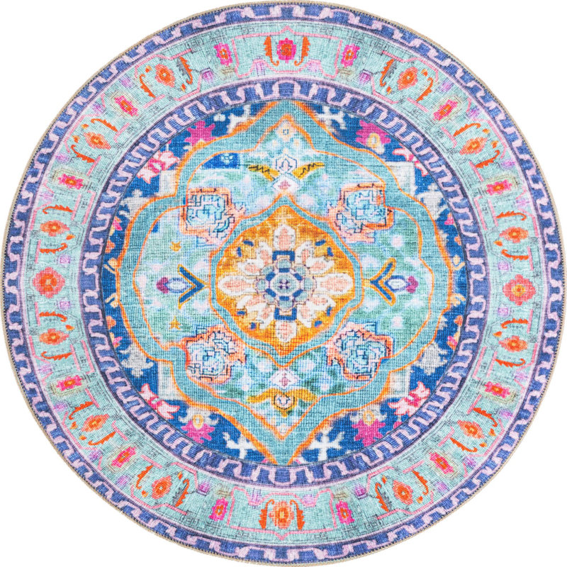 Sonja Chenille Oriental Indoor Rug, Round 3'6"