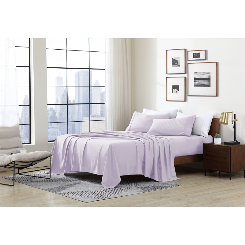 Swift Home Ultra-Soft 4-Piece Sheet Set - Essential 1800 Series Microfiber - Fits Mattress up to 14" Thick - Peach Fuzz, Durable, Easy Care