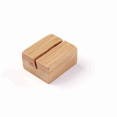 CARD HOLDER, BAMBOO, NATURAL, 1-1/4" L