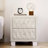 Elegant Velvet Nightstand With 2 Drawers And Crystal Handle, Storage Bedside Table With Button-Tufted, Beige-2072617085