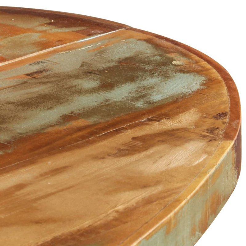 Dining Table Round Rough Mango Wood, 94.5" x 39.4" x 29.5", Walnut