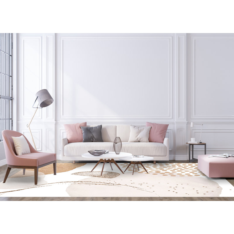 Desaulniers Vinyl Machine Printed Area Rug, Rectangle 133 x 200cm